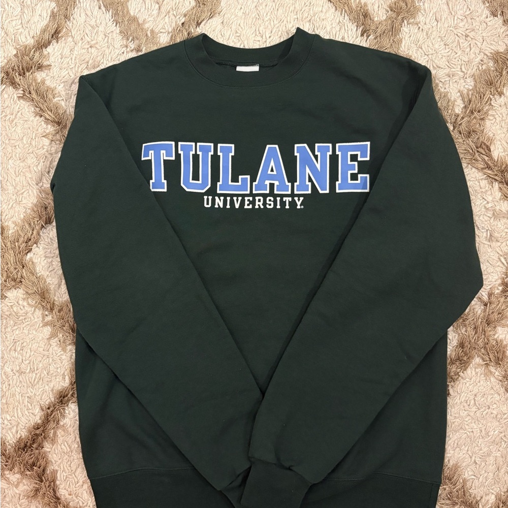 Tulane Dark Green Crewneck Sweater